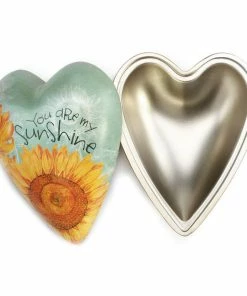 You Are My Sunshine Art Heart Trinket Box, 3.5"