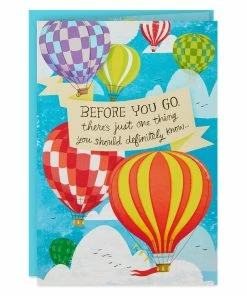 Hallmark 16" Hot Air Balloons Pop-Up Jumbo Goodbye Card
