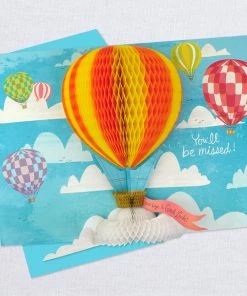 Hallmark 16" Hot Air Balloons Pop-Up Jumbo Goodbye Card -Department Store Shop Youll Be Missed Balloon Goodbye Card 1499CBG1018 04