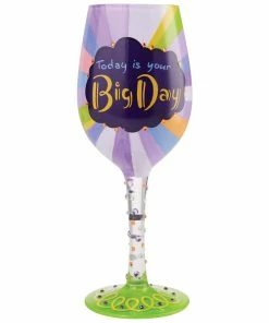 Lolita Your Big Day Handpainted Wine Glass, 15 Oz.
