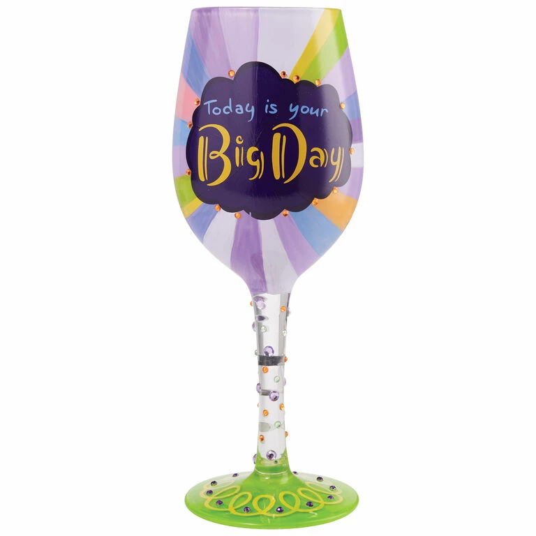 Lolita Your Big Day Handpainted Wine Glass, 15 Oz. 1 Lolita Your Big Day Handpainted Wine Glass, 15 Oz.