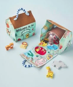 Mud Pie Zoo Plush Toy Set, 6 Pieces 7 Mud Pie Zoo Plush Toy Set, 6 Pieces -Department Store Shop Zoo Animals Plush Toy Play Set 12110304 04