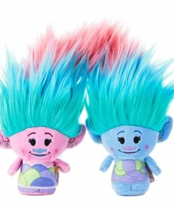 Hallmark Itty Bittys® DreamWorks Animation Trolls World Tour Satin And Chenille Plush, Set Of 2